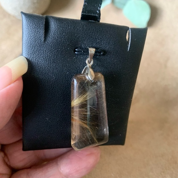 High Quality Golden Rutile Quartz Pendant - Picture 3 of 4